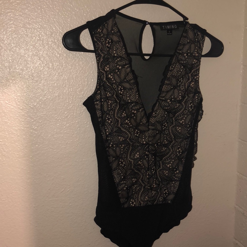Lace bodysuit. Worn once.